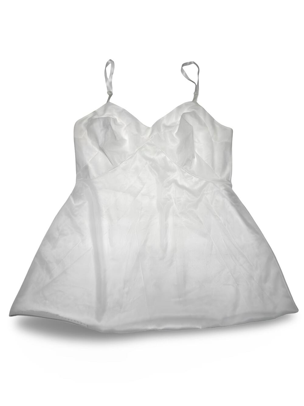 Van Raalte White Nylon Short  Shaped Bust Slip Size 36